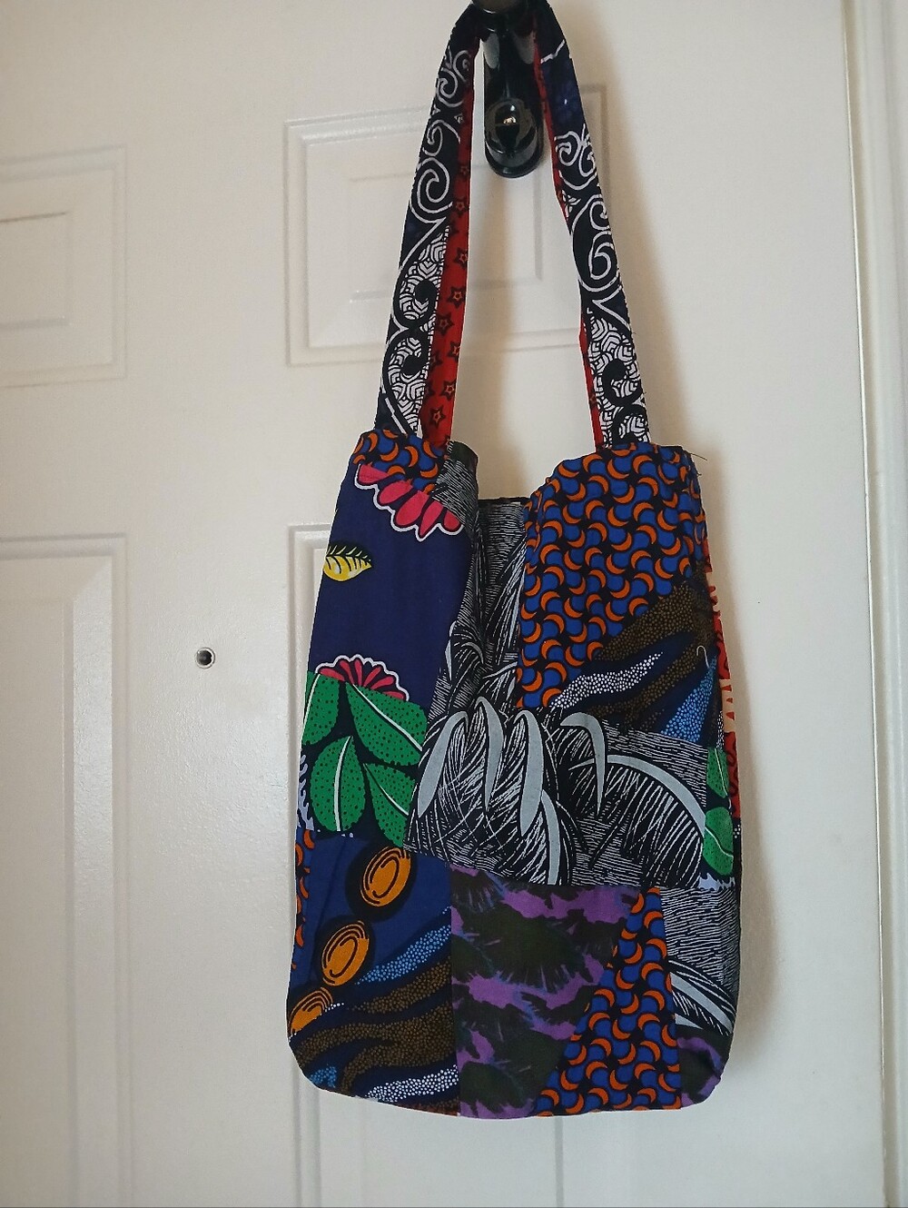 Multicolor Patchwork Shoulder Bag - Colorful Print - Picture 3 of 13